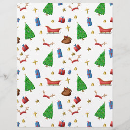 Kerstpatroon in witte en zwarte scrapbook