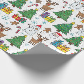 Kerstpatroon Inpakpapier (Hoek)