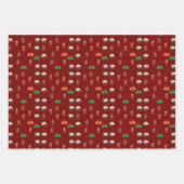 kerstpatroon inpakpapier vel (Voorkant)