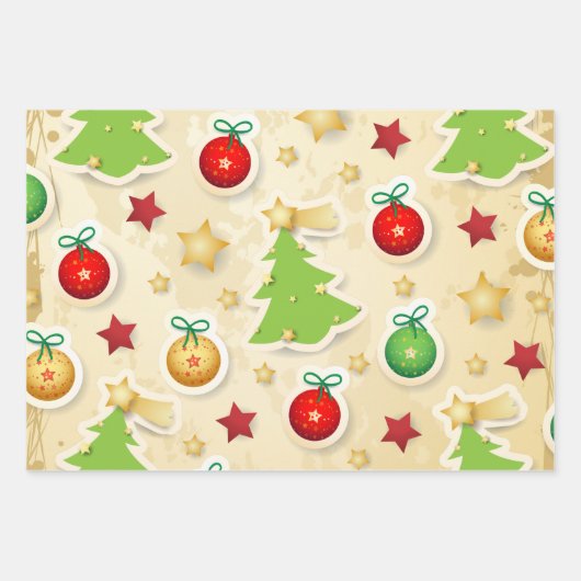  kerstpatroon inpakpapier vel (Voorkant 2)