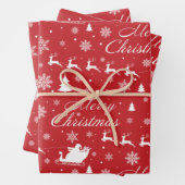 kerstpatroon inpakpapier vel (In situ)