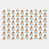  kerstpatroon inpakpapier vel (Voorkant 2)