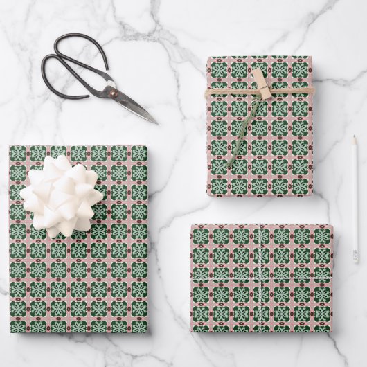 Kerstpatroon Inpakpapier Vel (Voorkant)