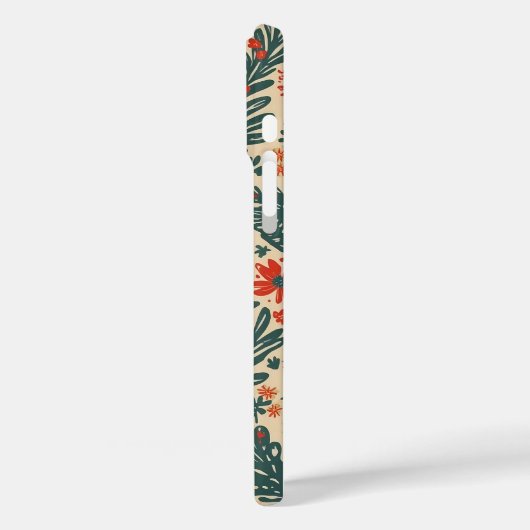 Kerstpatroon iPhone 16 hoesje (Achterkant / Links)