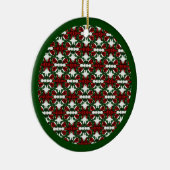 kerstpatroon keramisch ornament (Rechts)