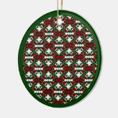 kerstpatroon keramisch ornament (Links)