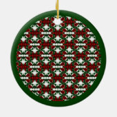 kerstpatroon keramisch ornament (Achterkant)