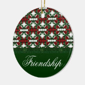 kerstpatroon keramisch ornament (Links)