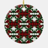 kerstpatroon keramisch ornament (Achterkant)