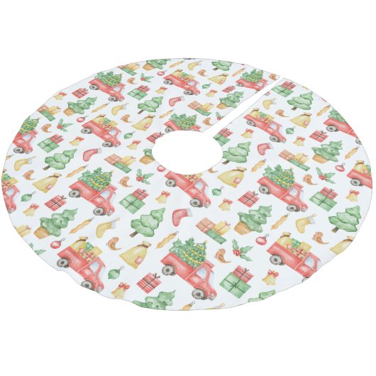 kerstpatroon kerstboom rok (Gekanteld)