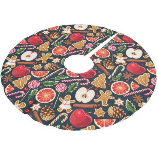 kerstpatroon kerstboom rok (Gekanteld)