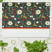 Kerstpatroon keukendoek theedoek (Gevouwen)