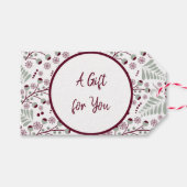 Kerstpatroon Klassiek rood en groen Cadeaulabel (Voorkant (Horizontaal))