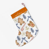 kerstpatroon kleine kerstsok (Achterkant (Hangend))