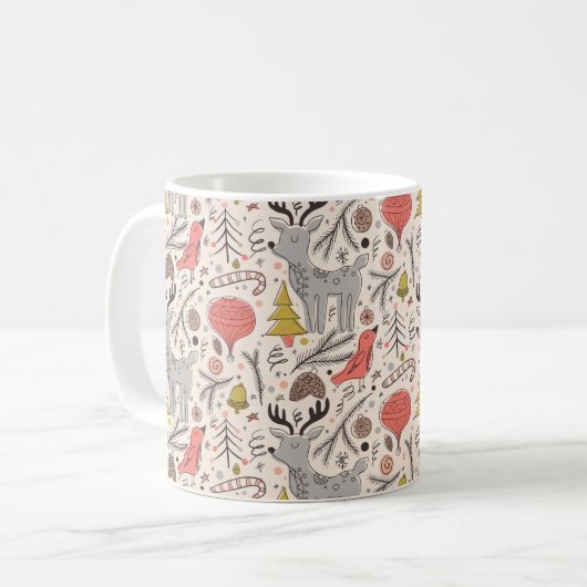 kerstpatroon koffiemok (Voorkant links)