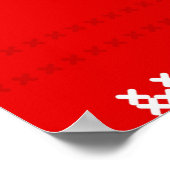 kerstpatroon kruisstikkende katten die verliefd zi poster (Hoek)