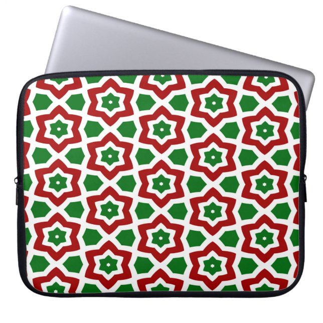  kerstpatroon laptop sleeve (Voorkant)