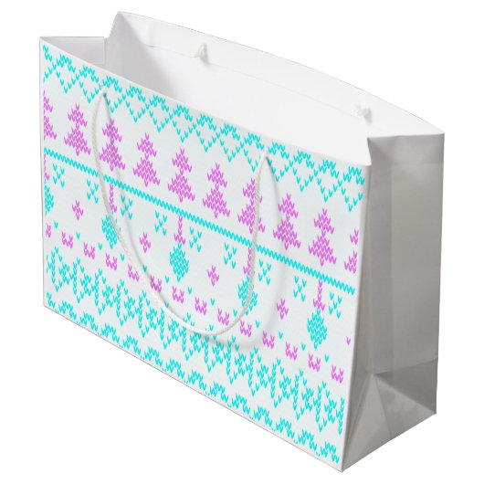 kerstpatroon large cadeautasje (Achterkant Gekanteld)