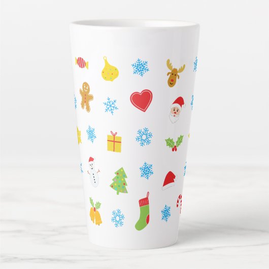 kerstpatroon latte mok (Voorkant)