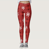 Kerstpatroon Leggings (Voorkant)