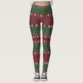 Kerstpatroon Leggings (Voorkant)