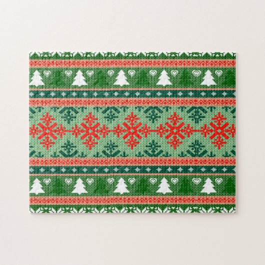 kerstpatroon legpuzzel (Horizontaal)