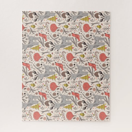 kerstpatroon legpuzzel (Verticaal)