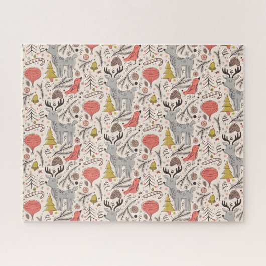 kerstpatroon legpuzzel (Horizontaal)