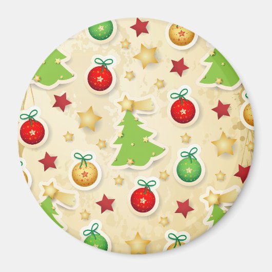 kerstpatroon magneet (Voorkant)