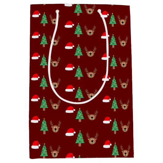 kerstpatroon medium cadeauzakje (Voorkant)