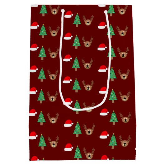 kerstpatroon medium cadeauzakje (Achterkant)