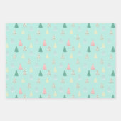 🎄 kerstpatroon met aangepaste tekst inpakpapier vel (Voorkant 2)