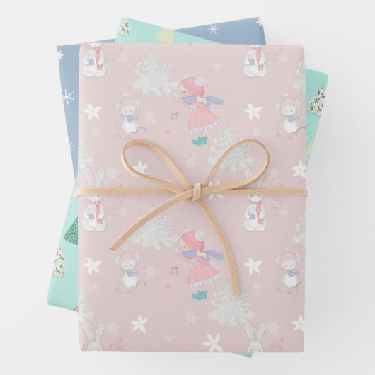 🎄 kerstpatroon met aangepaste tekst inpakpapier vel (In situ)