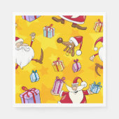 Kerstpatroon met cadeaus en sterren van de Kerstma Servet (Voorkant)