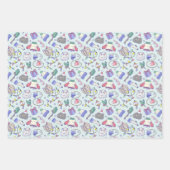 kerstpatroon met cavia's van 3 inpakpapier vel (Voorkant)