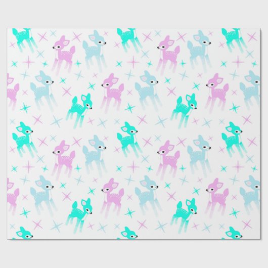  kerstpatroon met gebak-deer cadeaupapier (Vlak)