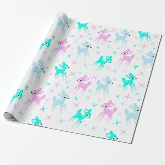  kerstpatroon met gebak-deer cadeaupapier (Uitgerold)