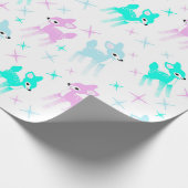 kerstpatroon met gebak-deer cadeaupapier (Hoek)