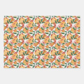 kerstpatroon met gedroogde Sinaasappels en bessen Inpakpapier Vel (Voorkant 3)