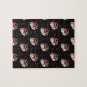 Kerstpatroon met ingepakte cadeaus in vintage stij legpuzzel (Horizontaal)