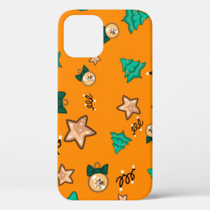 kerstpatroon met kaarsen, Tangerinesbackgrou Case-Mate iPhone Case