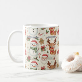 Kerstpatroon met Malse Bosdieren op Vakantie Mok