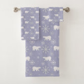 Kerstpatroon met polaire beren en sneeuwvlokken bad handdoek (Insitu)
