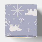 Kerstpatroon met polaire beren en sneeuwvlokken bedankdoosjes (Bovenkant)