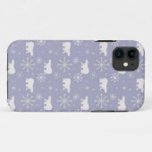 Kerstpatroon met polaire beren en sneeuwvlokken Case-Mate iPhone case (Achterkant (horizontaal))