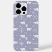Kerstpatroon met polaire beren en sneeuwvlokken Case-Mate iPhone case (Achterkant)