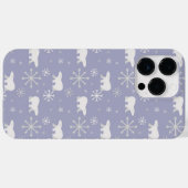 Kerstpatroon met polaire beren en sneeuwvlokken Case-Mate iPhone case (Achterkant (horizontaal))