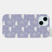Kerstpatroon met polaire beren en sneeuwvlokken Case-Mate iPhone case (Achterkant (horizontaal))