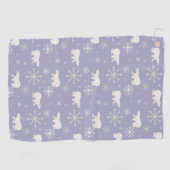 Kerstpatroon met polaire beren en sneeuwvlokken golfhanddoek (Horizontaal)