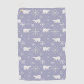 Kerstpatroon met polaire beren en sneeuwvlokken golfhanddoek (Voorkant)